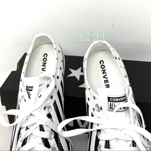 Converse Chuck Taylor All Stars Shoes Men’ Low White Black Canvas Size 167837F - Picture 4 of 11